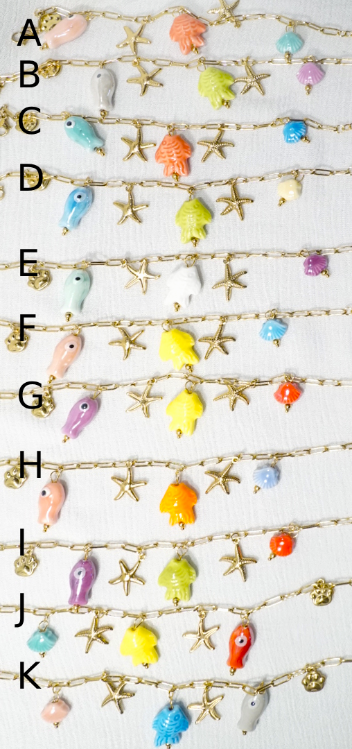 base_ASDCSDedicion Pulsera marina dorada con charms de verano