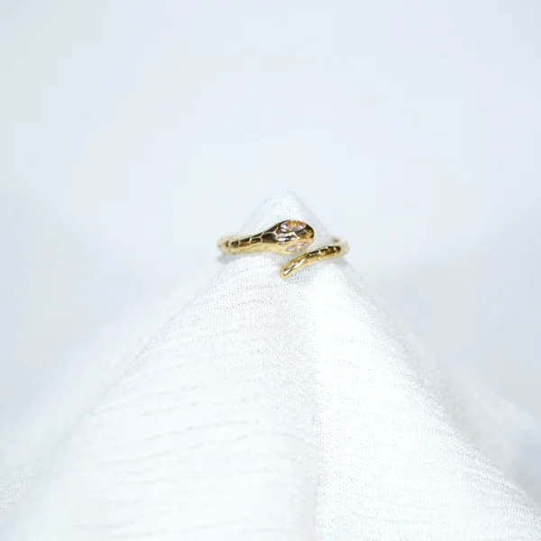 base_eADSCADSCdicion Anillo serpiente circonita rosa acero ajustable