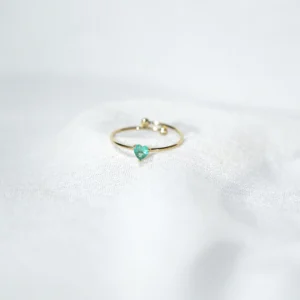 base_eddsvicion Anillo corazón circonita acero inoxidable