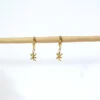 base_edfvsddicion Pendientes aro con charm lagartija acero inoxidable