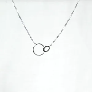 base_edicdfsdfsion Collar círculos unidos plateado compromiso