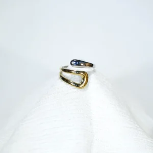 base_edicscsdfcaion Anillo bicolor acero inoxidable dorado y plateado