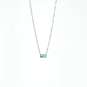 base_esdcsddicion Collar piedra azul turquesa acero waterproof