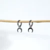 base_esdvfvdicion Pendientes aro con charm media luna acero inoxidable