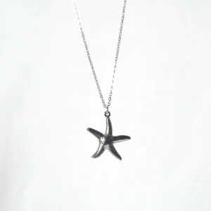 base_ezxcsddicion Collar estrella de mar plateado mediana