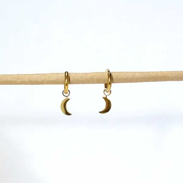 basesdvefvwe_edicion Pendientes aro con charm cruz acero inoxidable