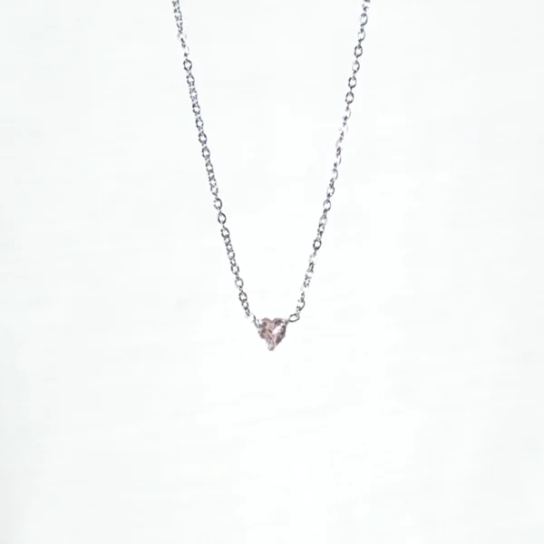 bassdcsde_edicion Collar corazón rosa acero inoxidable waterproof