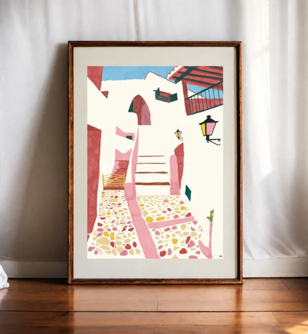 binibeca Pueblo pescadores Ilustración