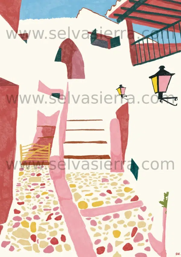 binibeca_marcadeagua Pueblo pescadores Ilustración