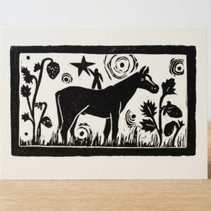 Gemini_Generated_Image_shze39shze39shze El caballo y la estrella ilustración linograbado negro