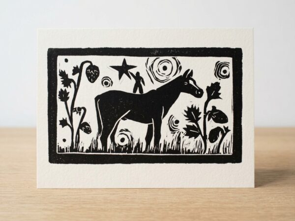 Gemini_Generated_Image_shze39shze39shze El caballo y la estrella ilustración linograbado negro
